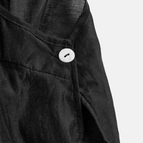 Black See Through Top Cover Up Shirt Size: Medium - Picture 8 of 8